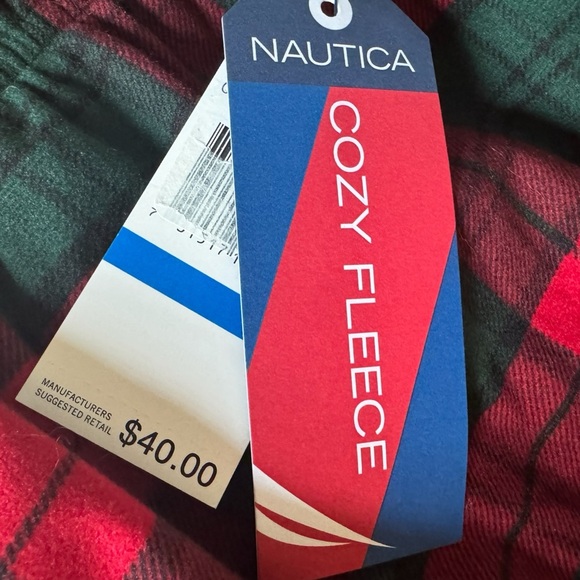 New NAUTICA Super Soft Fleece Plaid Pants Men’s Sz XL Drawstring Pjs Loungwear - Picture 5 of 7